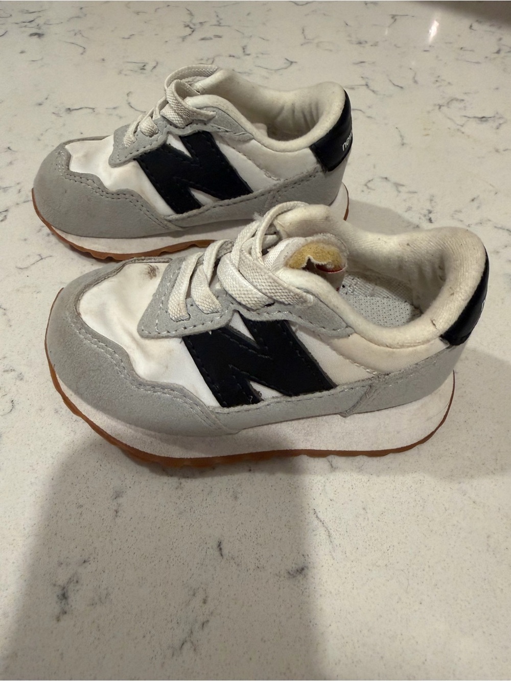 New Balance Kids White, Gray & Black Retro Runner Sneakers